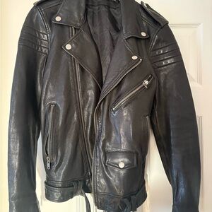 BLK DNM Black Leather Moto Jacket